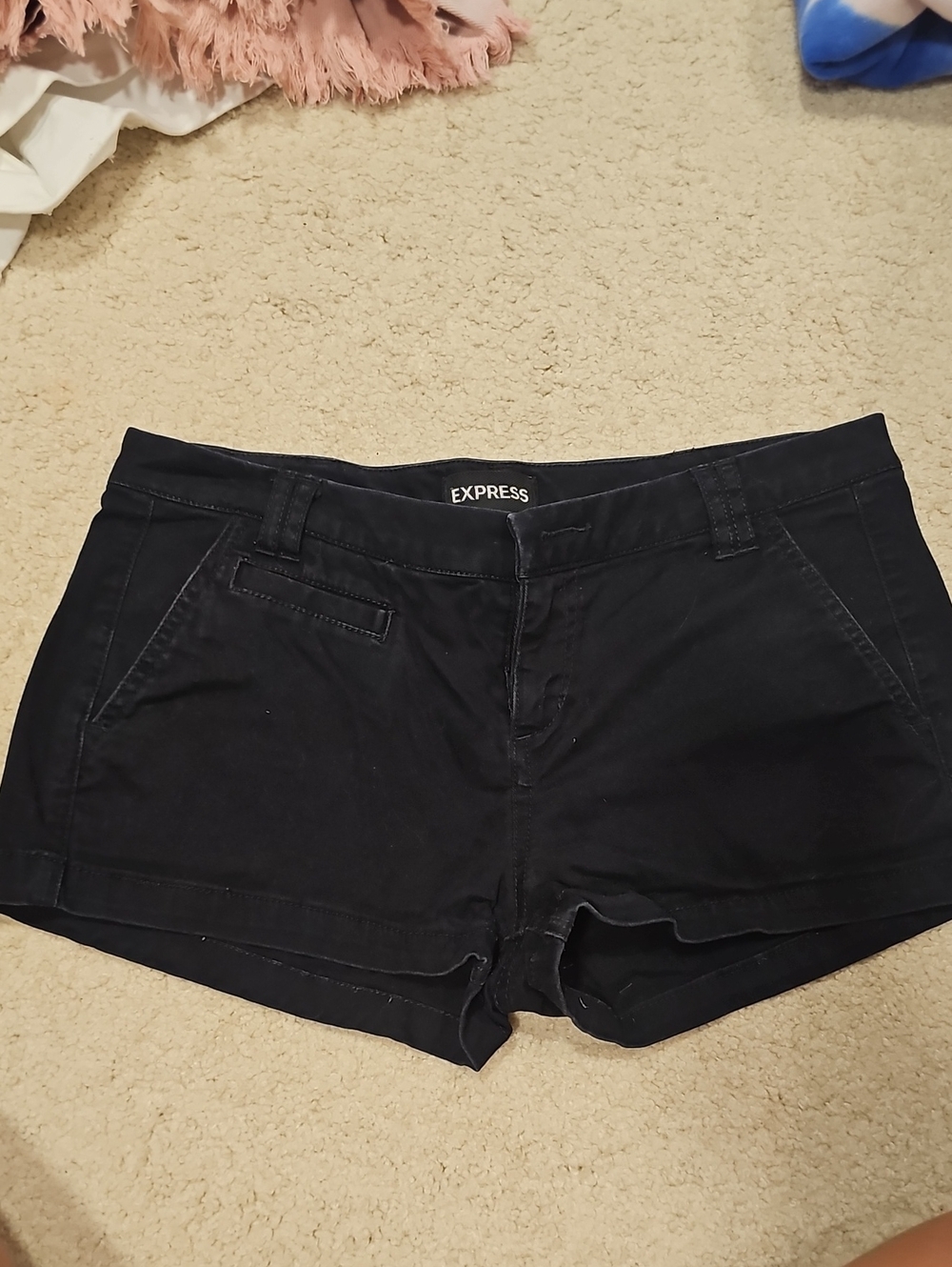 Express Black Women's Cotton Blend Jean Shorts